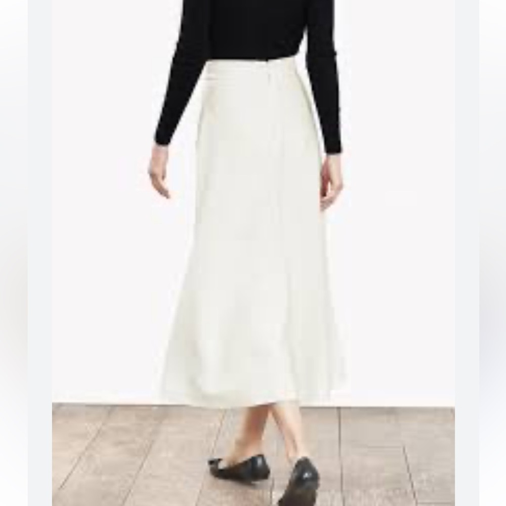 Banana Republic Cream A Line Midi Skirt Sz 8